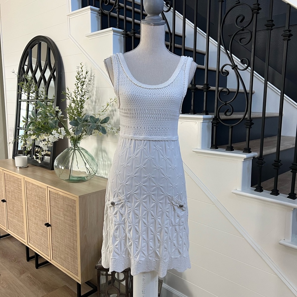CHANEL White Mini Dress